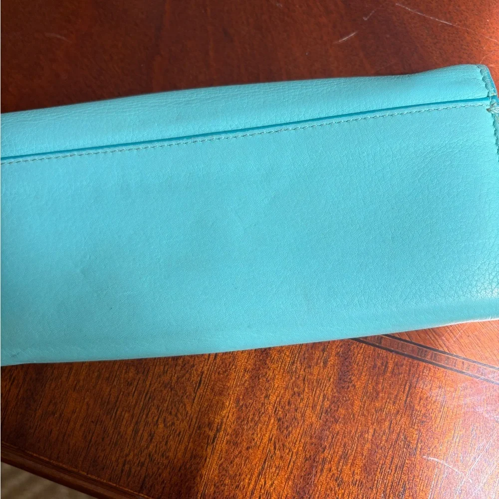 Tiffany & Co. Signature Blue Leather Continental Wallet - Picture 2 of 5